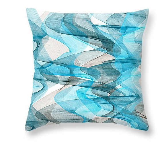 grey and turquoise pillows